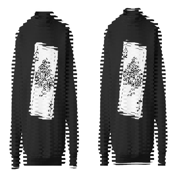Ace Of Spades Rick Roll Back Printed Sweatshirt