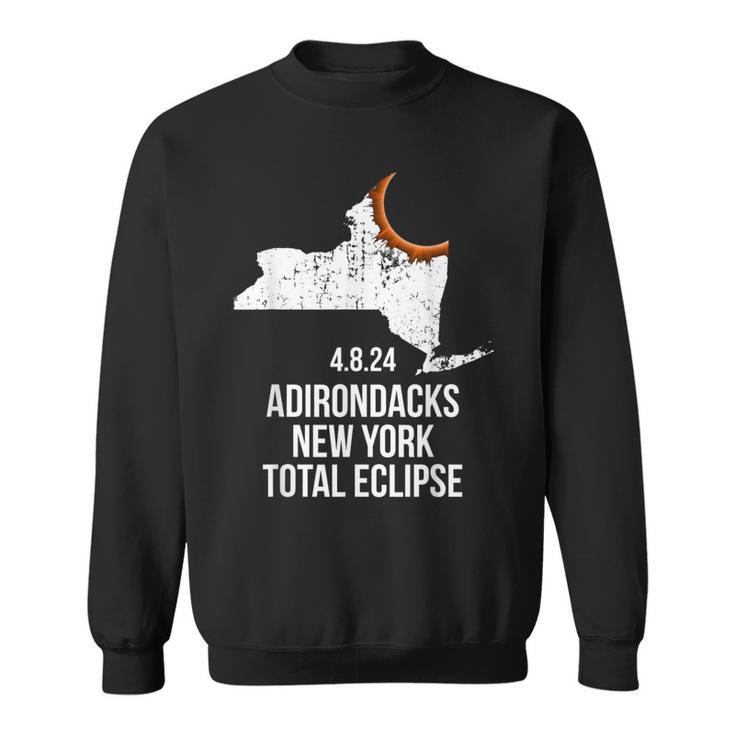 Adirondacks New York Solar Eclipse Adirondacks Total Eclipse Sweatshirt