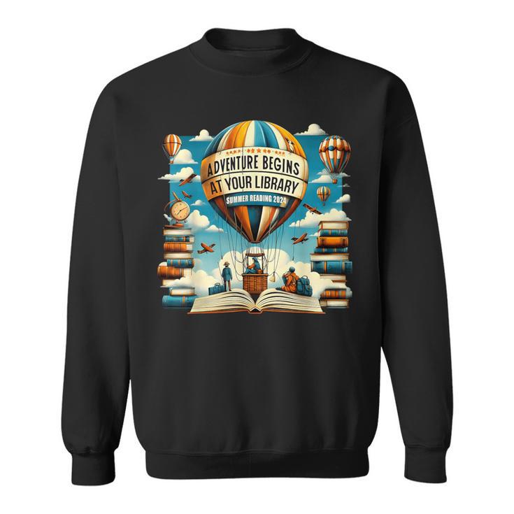 Adventure Begins At Your Library Summer Reading Hot Balloon Sweatshirt