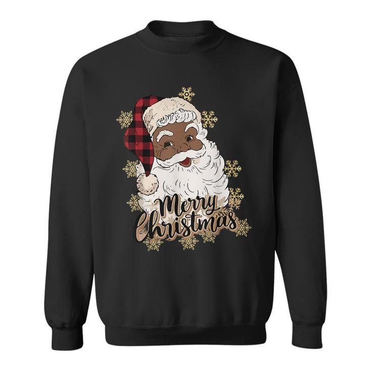 African American Christmas Pajamas Santa Claus Christmas Pj Sweatshirt
