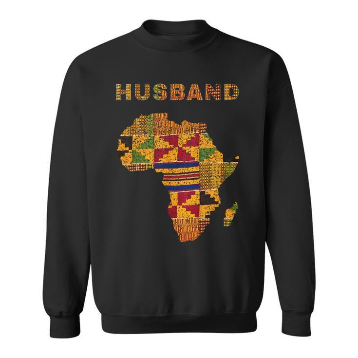 Afro Black Husband African Ghana Kente Cloth Couple Matching Sweatshirt
