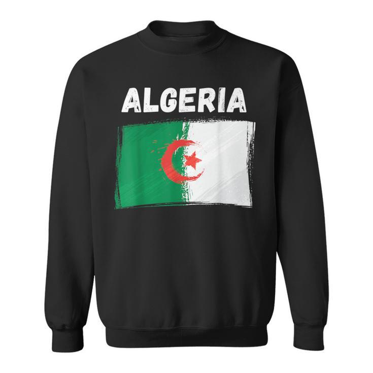 Algeria Flag Holiday Vintage Grunge Algerian Flag Sweatshirt