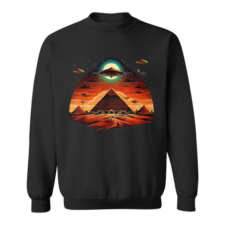 Aliens Space Ufo Ancient Egyptian Pyramids Science Fiction Sweatshirt