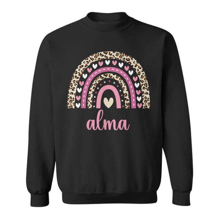 Alma Regenbogenorname Name Geburtstag Alma Sweatshirt