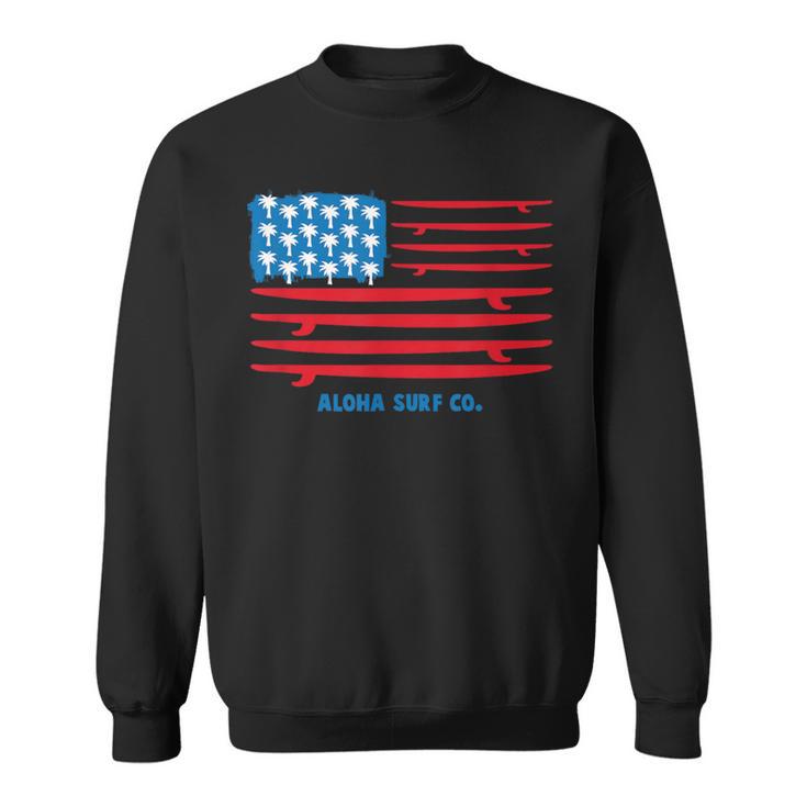 Aloha Surf Hawaii American Flag Sweatshirt