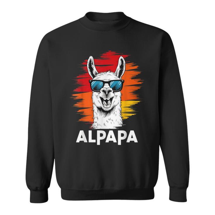 Alpapa Alpaka Lama Fan Liebhaber Dad Frischgebackenerater Sweatshirt