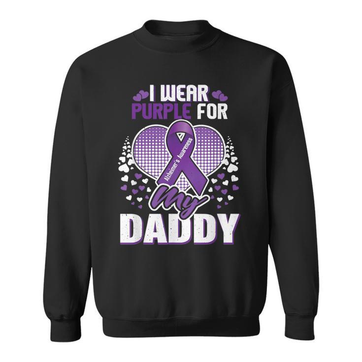 Alz Ich Trage Lila Für Papa Alzheimer Bewusstsein Sweatshirt