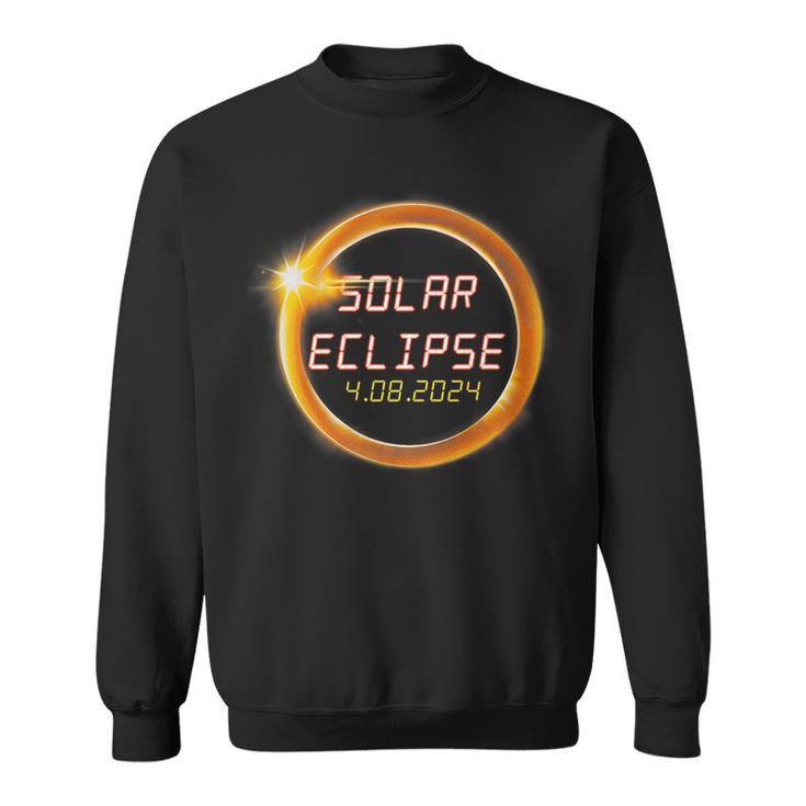 America April 8 Total Solar Eclipse 2024 Usa Map Totality Sweatshirt