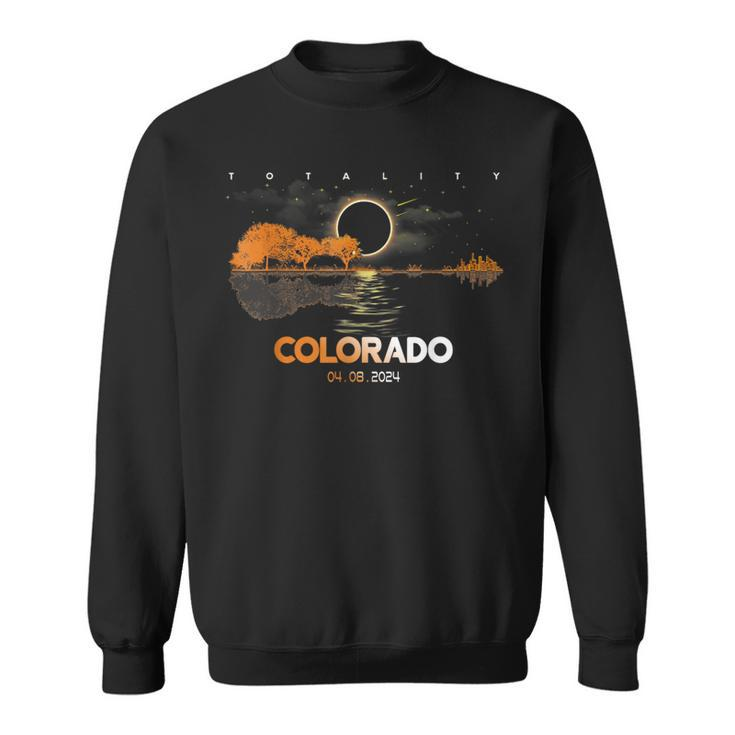 America Guitar Total Solar Eclipse 2024 Colorado Sweatshirt