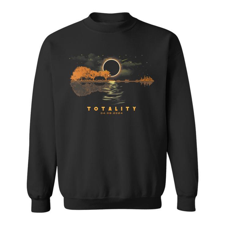 America Guitar Totality 04 08 24 Total Solar Eclipse 2024 Sweatshirt