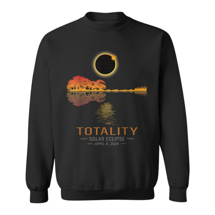 America Totality Spring 4 08 24 Total Solar Eclipse Guitar Sweatshirt