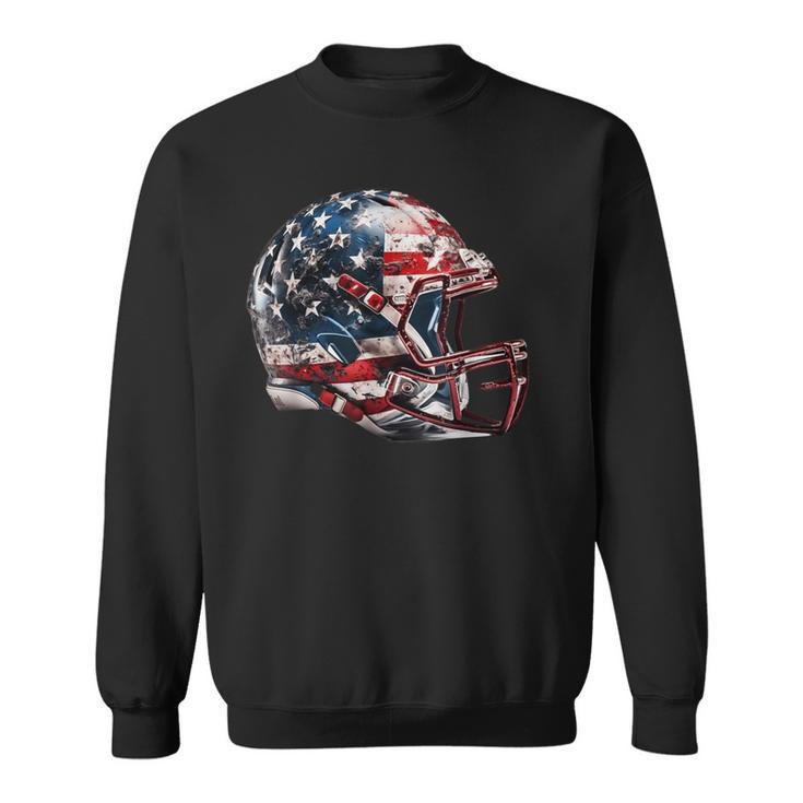 American Football Helmet Us Flag Sweatshirt