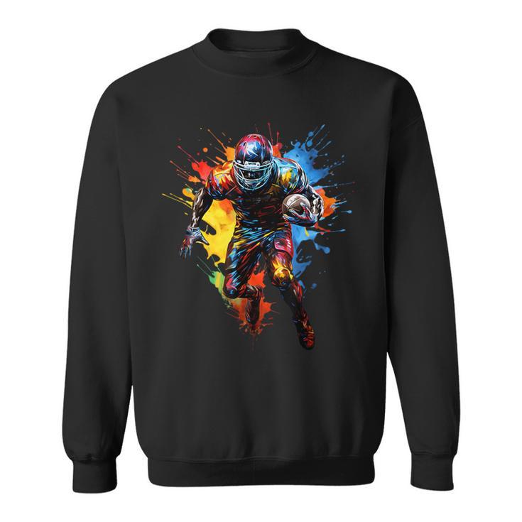 American Football Player Paint Sweatshirt