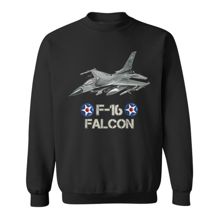 American Military Airforce Aircraft Fighter F16 Falcon Jet Sweatshirt