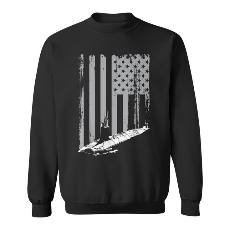 American Submariner Flag Patriotic Submarine Veteran Sweatshirt