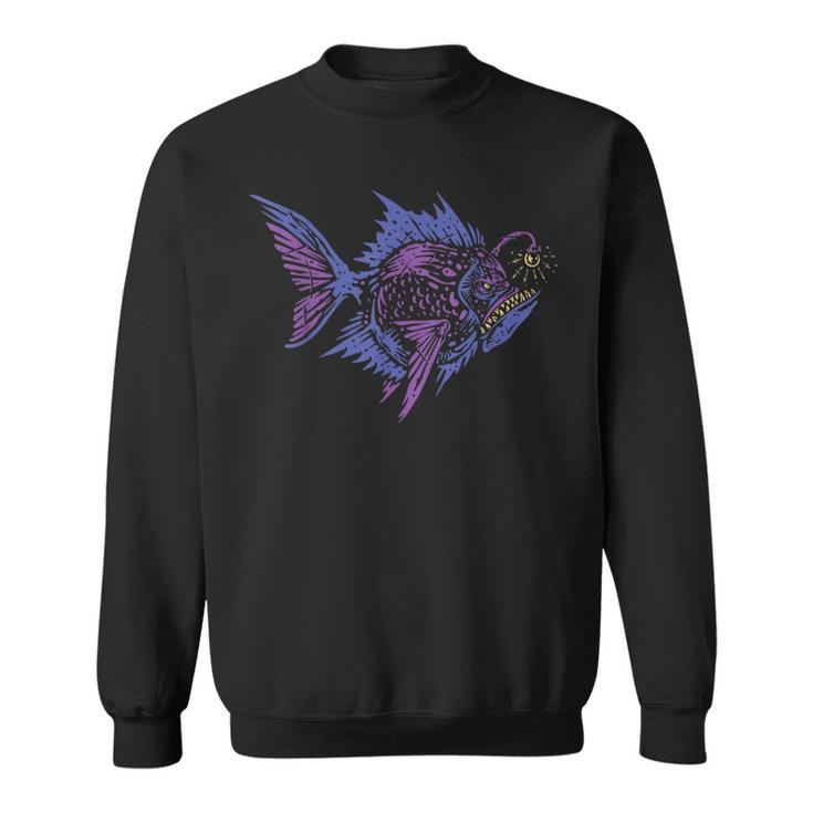Anglerfish Deep Sea Creatures Sea Monster Angler Fish Sweatshirt