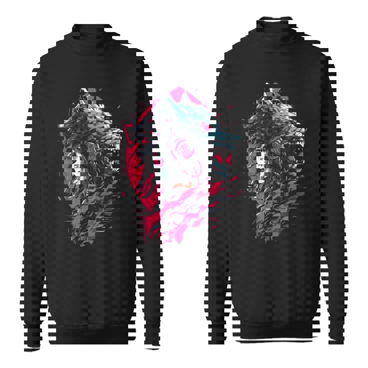 Anime Manga Cyberpunk Aesthetic Techwear Harajuku Wolf Camisa de entrenamiento