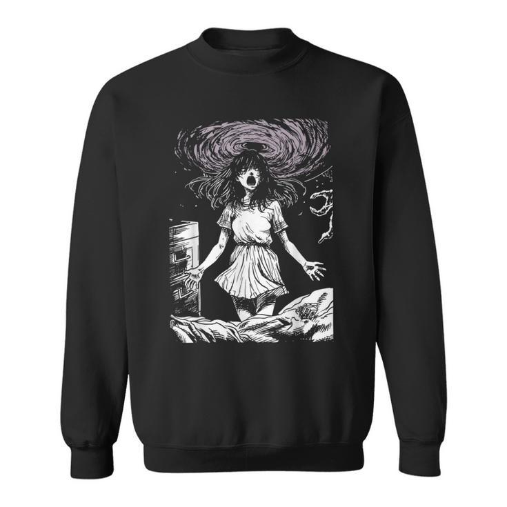 Anime Manga Horror Retro 80S 90S Grunge Aesthetic Goth Sweatshirt