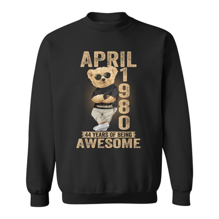 April 1980 44Th Birthday 2024 44 Years Of Being Awesome Sweatshirt