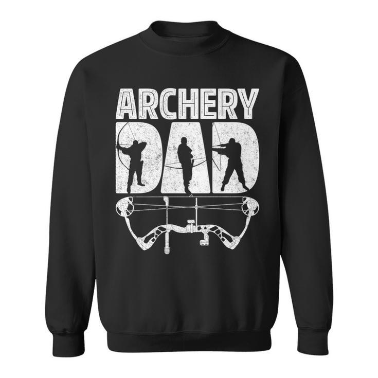 Archery Dad Archer Men Fathers Day Vintage Bow And Arrow Sweatshirt