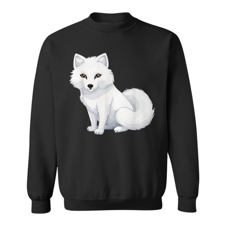 Arctic Fox Artic Animals Cute Artic Fox Lover Pajamas Sweatshirt