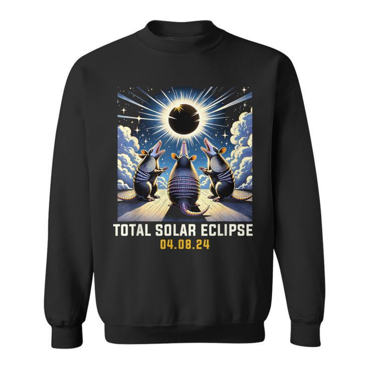 Armadillo Howling At Solar Eclipse Sweatshirt