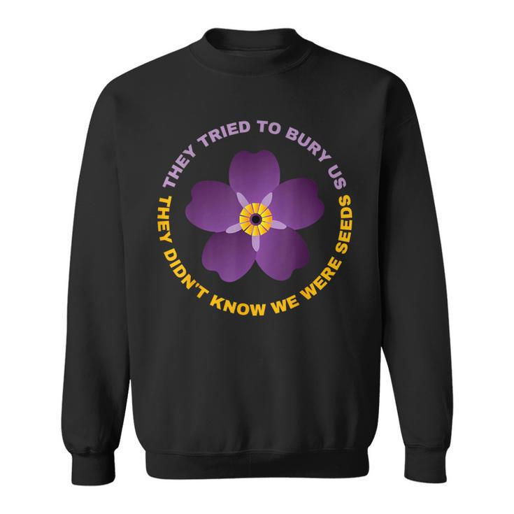 Armenia Armenian Genocide 1915 Purple Forget Me Not Flower Sweatshirt
