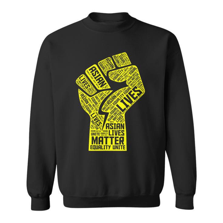 Asian Lives Matter Proud Asian American Aapi Yellow Pride Sweatshirt