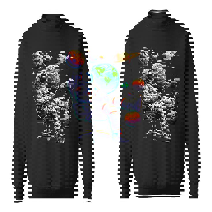 Astronaut Gamer Space Gaming System Planets Sweatshirt