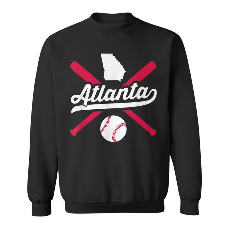 Atlanta Baseball Vintage Georgia State Pride Love City Dark Sweatshirt