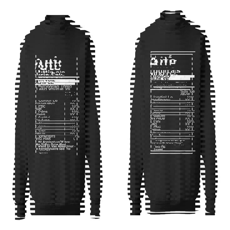 Auntie Nutrition Facts Sweatshirt