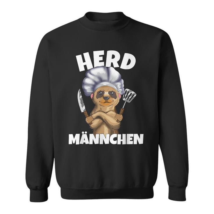 'Aus Meerkat Wird Herdmännchen Wortspiel Cooking Outfit Black Sweatshirt