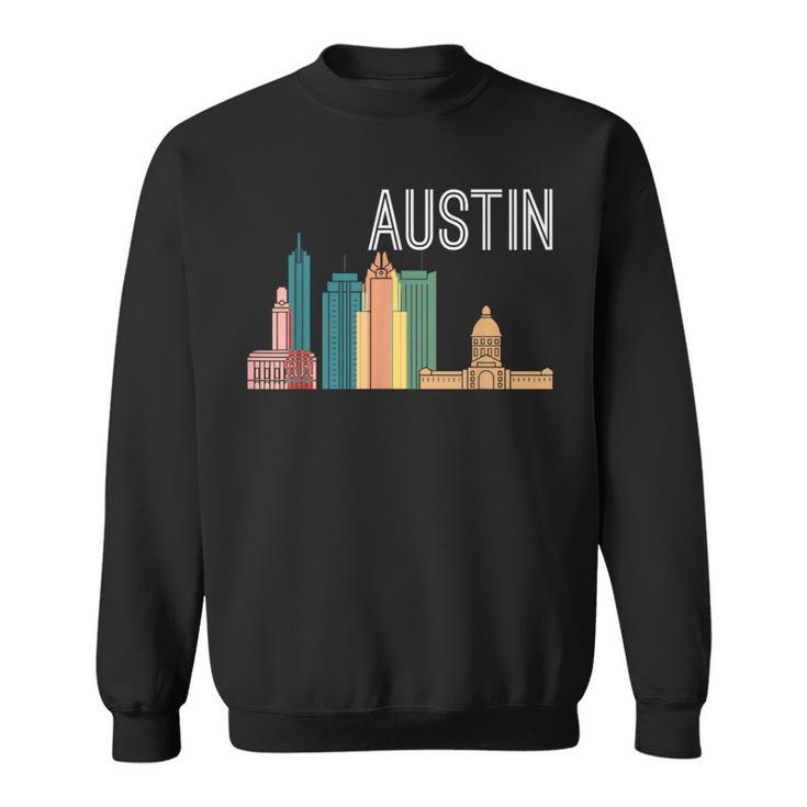 Austin Texas Skyline Souvenir Retro Austin Tx Sweatshirt