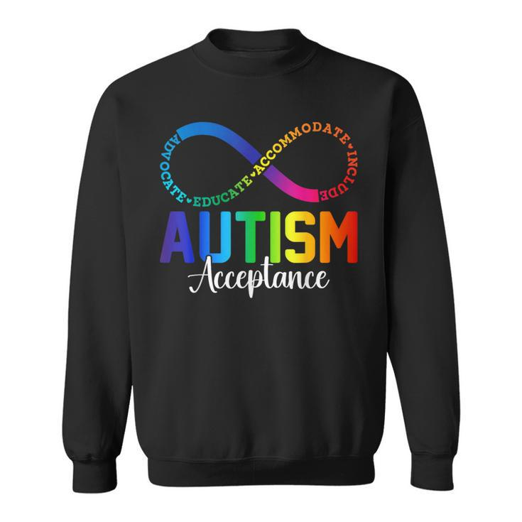 Autism Awareness Acceptance Infinity Symbol Women Sweatshirt