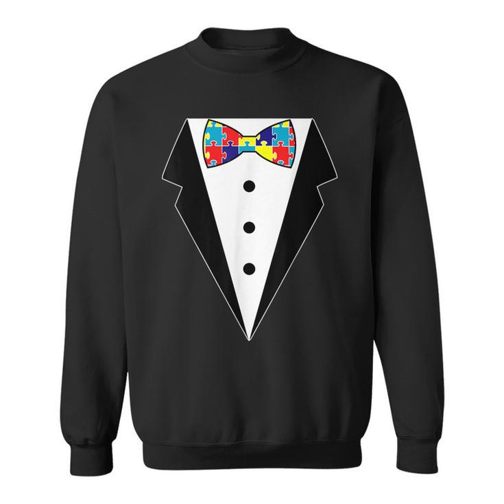 Autism Awareness Puzzle Neck Tie 2017 Tuxedo Bowtie Sweatshirt