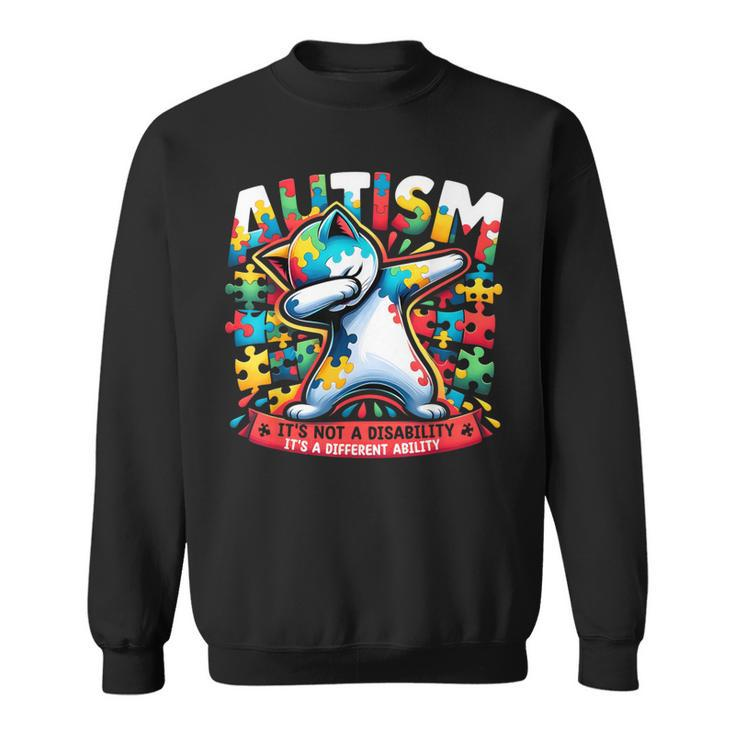 Autism It's Not A Disability It's A Different Ability Puzzle Sweatshirt