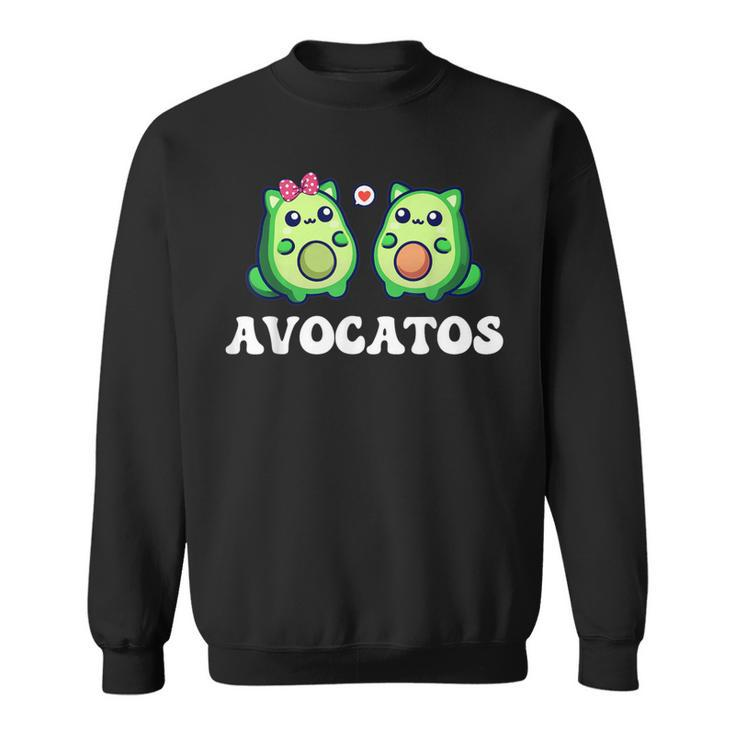Avogato Avocado Paar Katze Kätzchenegan Avocatos Sweatshirt