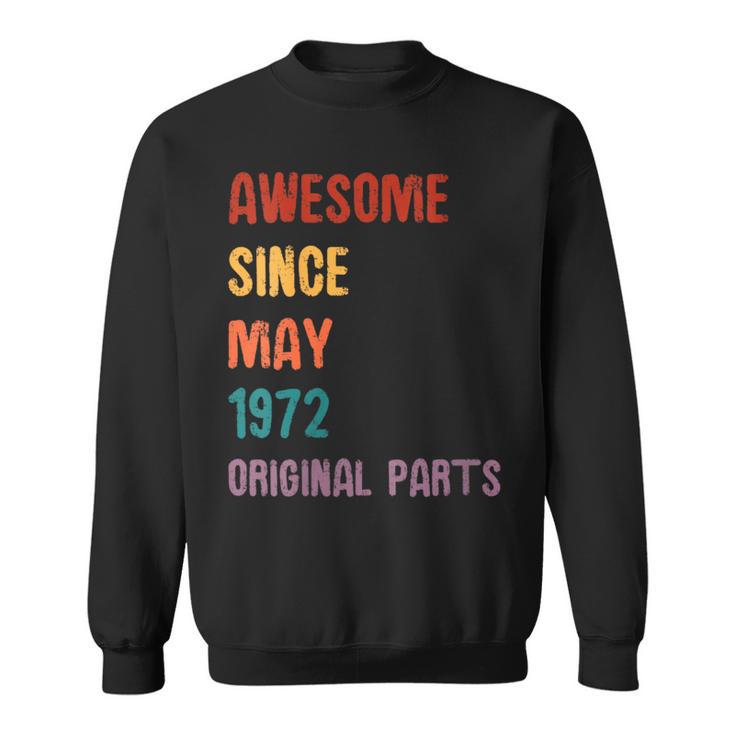 Awesome Since May 1972 Taurus And Gemini Zodiac Sweatshirt