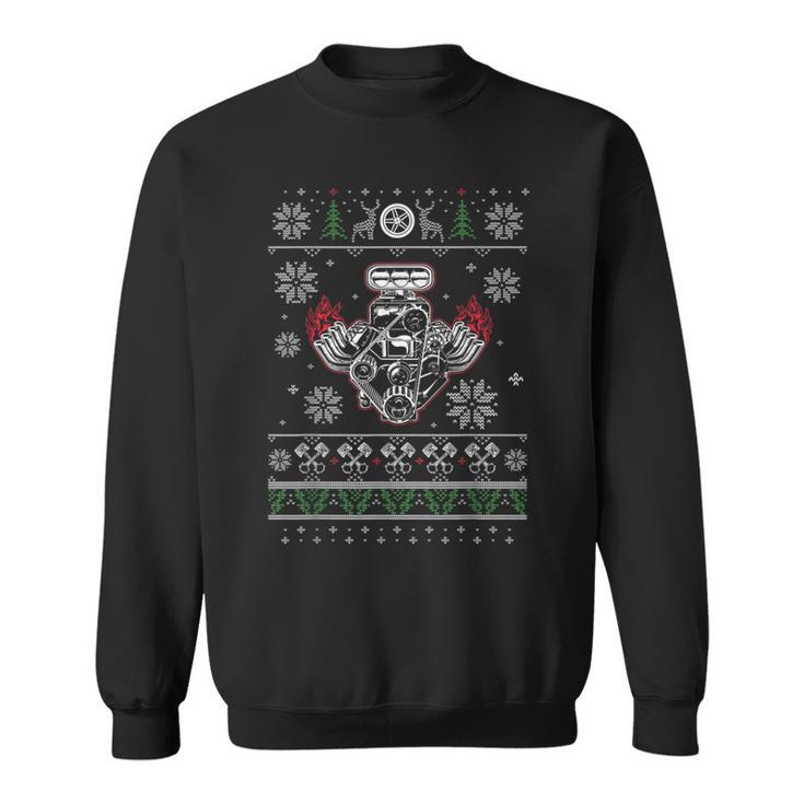 Awesome Ugly Christmas V8 Muscle Car Sweatshirt