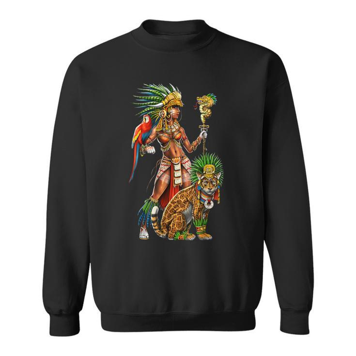Aztec Jaguar Warrior Ancient Mayan Goddess Sweatshirt