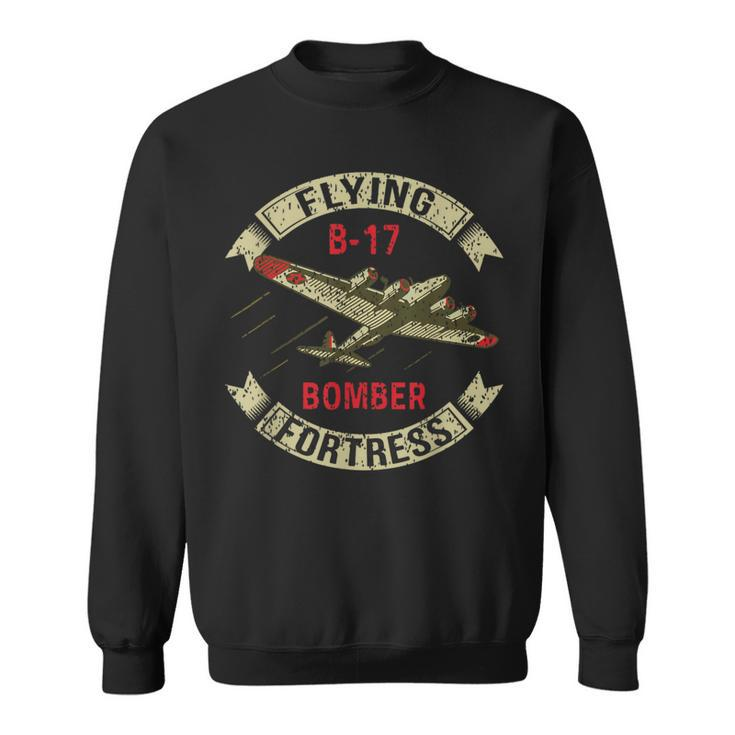 B17 Heavy Bomber Ww2 Plane Aircraft Usa Flag Veteran Pilot Sweatshirt