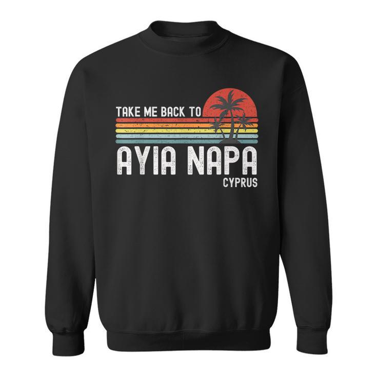 Take Me Back To Ayia Napa Cyprus Vintage Vacation Sweatshirt Monsterry UK