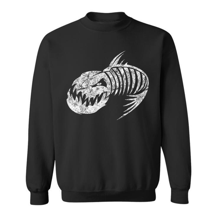 Badass Fish Bone Skeleton Vintage Sweatshirt