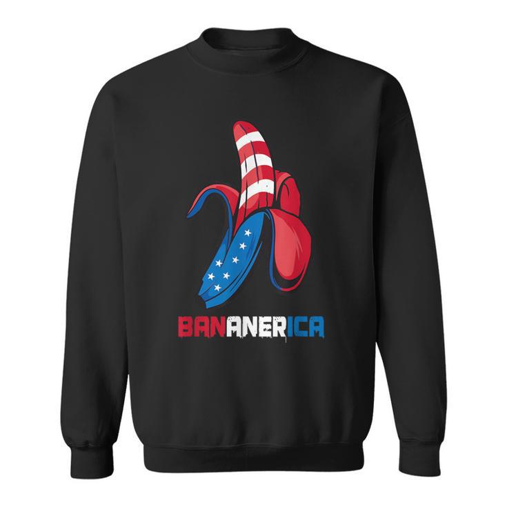 Banana Us Flag Patriotic America Party Fruit Costume Sweatshirt