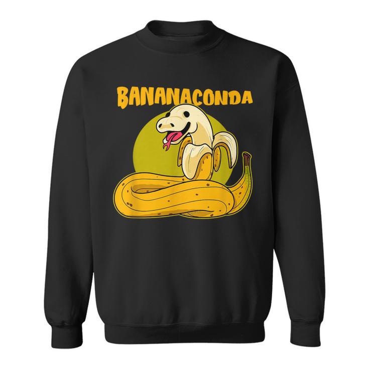 Bananaconda Snake With Banana Pyjamas Anaconda Python Sweatshirt