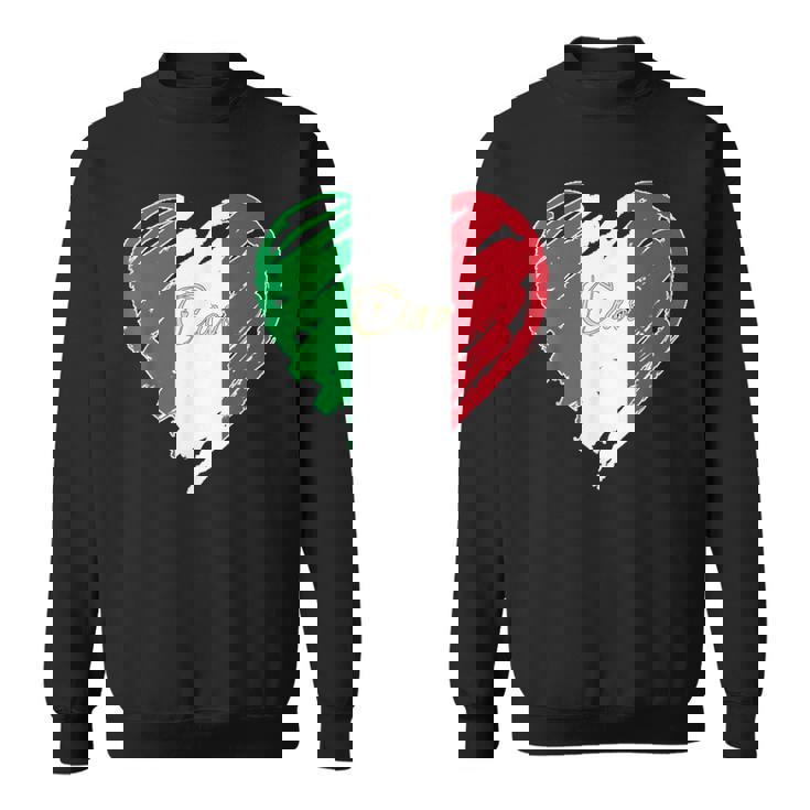 Bandera Italiana Con Diseño De Corazón Con Texto En Inglés Proud To Be Italian I Love Ital Camisa de entrenamiento