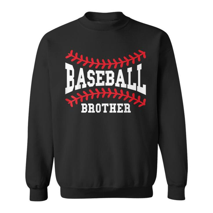 Baseball Brother Laces Little League Big Bro Matching Family Sweatshirt
