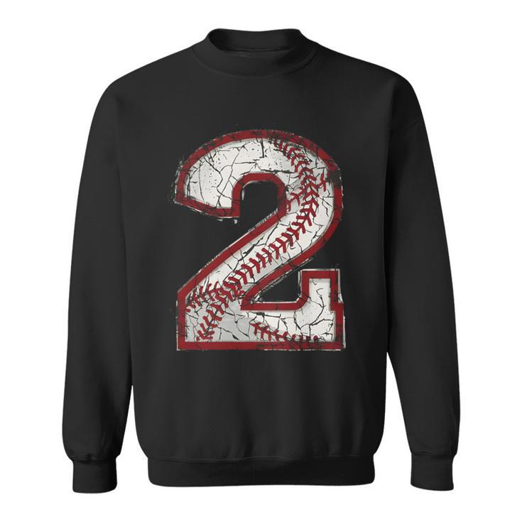 Baseball Jersey Number 2 Vintage Sweatshirt