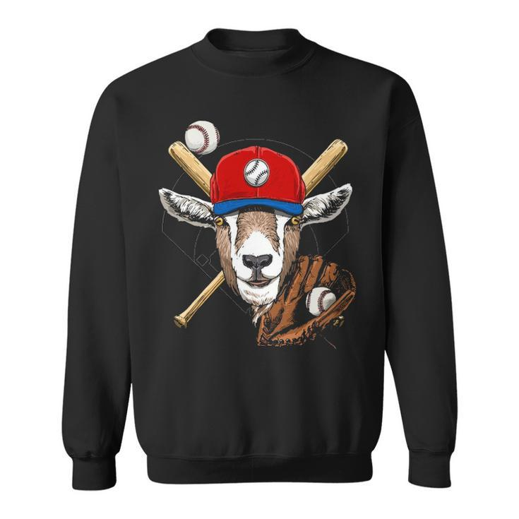 Baseball Player Goat Lover Pitcher Catcher Baseball Coaches Sweatshirt