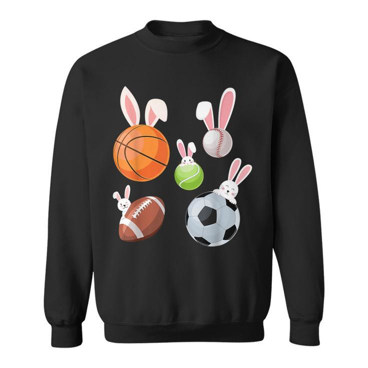 Basketball Baseball Football Soccer Sports Easter Bunny Sweatshirt